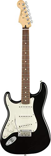 Fender Player Lefty Stratocaster Bundle with Hardshell Case, Tuner, Strap, Instrument Cable, Strings, Picks, Capo, Fender Play Trial, and Austin Bazaar Guitar Essentials DVD - Tidepool