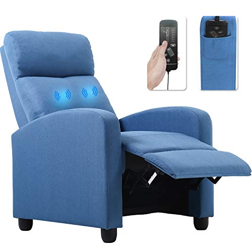 Recliner Chair for Living Room Winback Home Theater Seating Single Sofa Massage Recliner Sofa Reading ChairModern Reclining Chair Easy Lounge with Fabric Padded Seat Backrest