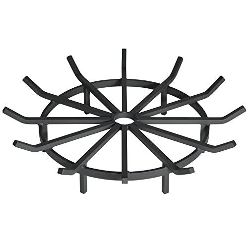 SteelFreak Heavy Duty Wagon Wheel Firewood Grate for Fire Pit - Made in The USA (32 Inch)