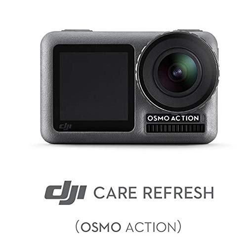 DJI OSMO Action Camera with DJI Care Refresh, Comes 128GB Extreme Micro SD, with 2 Displays, 11m Waterproof, 4K HDR Video, 12MP 145 Degree Angle (Black), with 128GB + Care Refresh (AC001)
