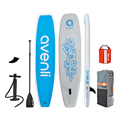 Zray Inflatable Paddle Board Stand Up SUP Comes with Adjustable Aluminum Paddle/High-Pressure Pump with Gauge/Big Durable Backpack (YG6)
