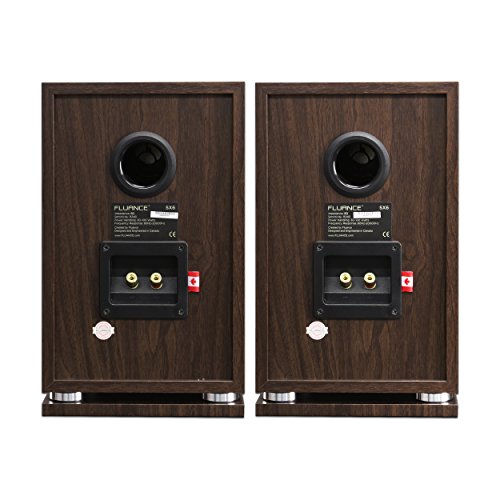 Fluance Elite Series Compact Surround Sound Home Theater 5.0 Channel Speaker System Including Two-Way Bookshelf, Center Channel, and Rear Surround Speakers - Walnut (SX50WC)
