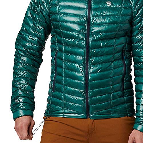 Mountain Hardwear Mens Ghost Whisperer Insulated Down Water Repellent Jacket with Hood - Dark Copper - XL